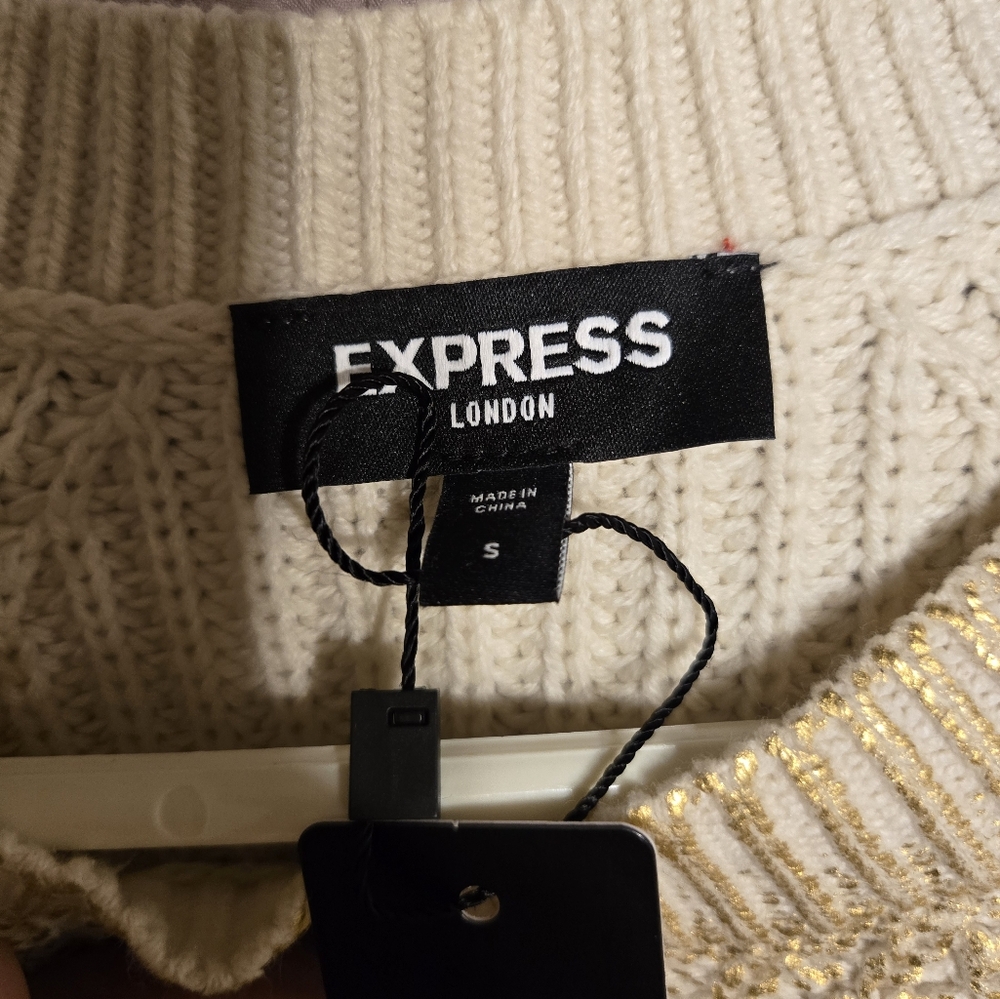 Brand New Express Cream Knit Sweater - Picture 2 of 3